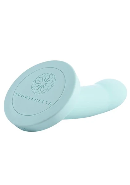 Sportsheets Myst 5” Vibrating Silicone Dildo Sky Blue