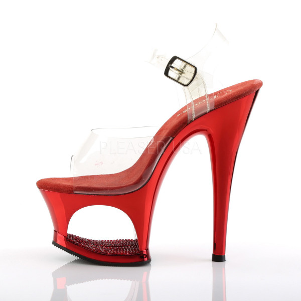 MOON-708DMCH - 7" Heel, 2 3/4" Cut-Out PF Ankle Strap Sandal — image 11 of 25