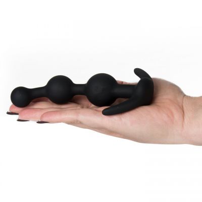 Bondara Black Silicone Anchor Anal Beads 5 Inch