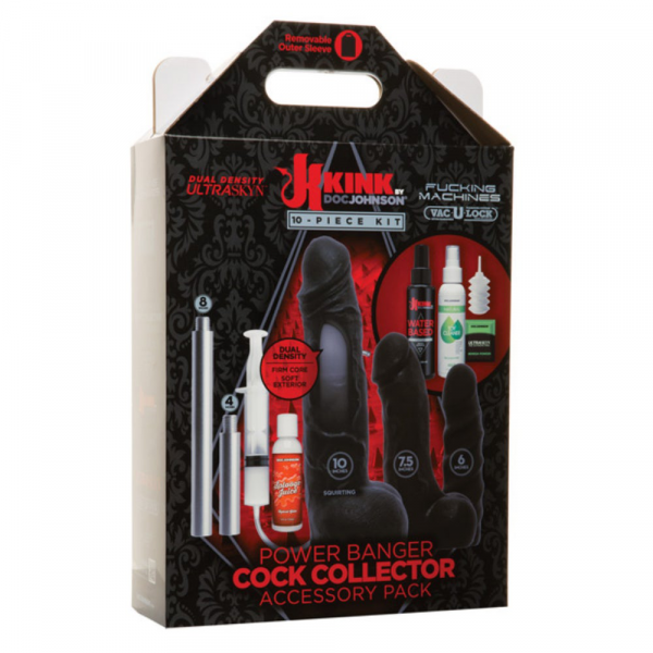 Doc Johnson Kink Fucking Machines Power Banger Cock Collector Accessory Pack - 10 pc Kit