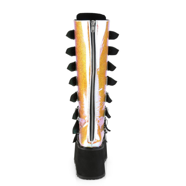 3 1/2 inches PF Knee High Boot w/ 8 Buckle Straps, Back Metal Zip — image 4 of 20