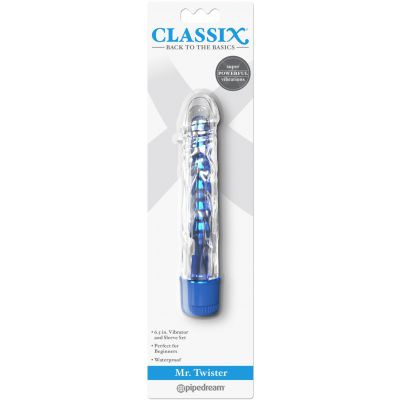 Mr Twister 6 Metallic Vibrator Blue