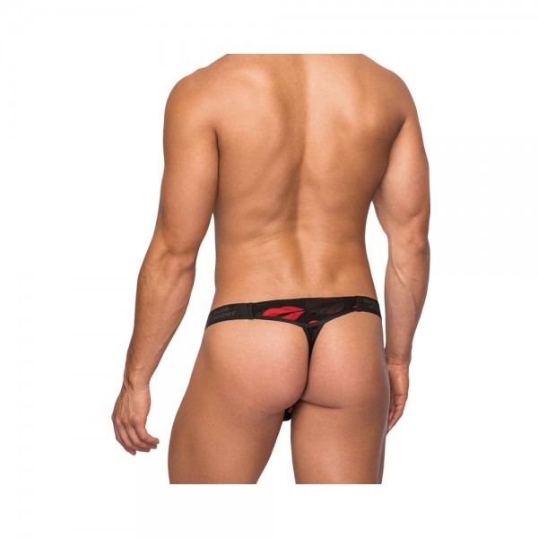 Male Power Kiss Me Micro Thong V Sheer Lips S/m — image 2 of 12