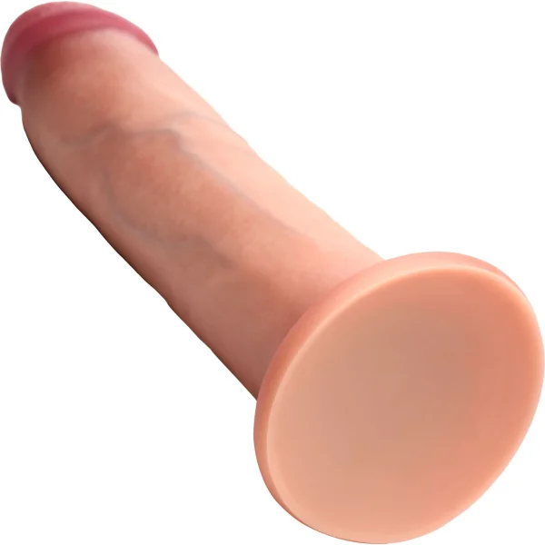 Jock Dual Density 9.25" Realistic Silicone Suction Cup Dildo - Vanilla