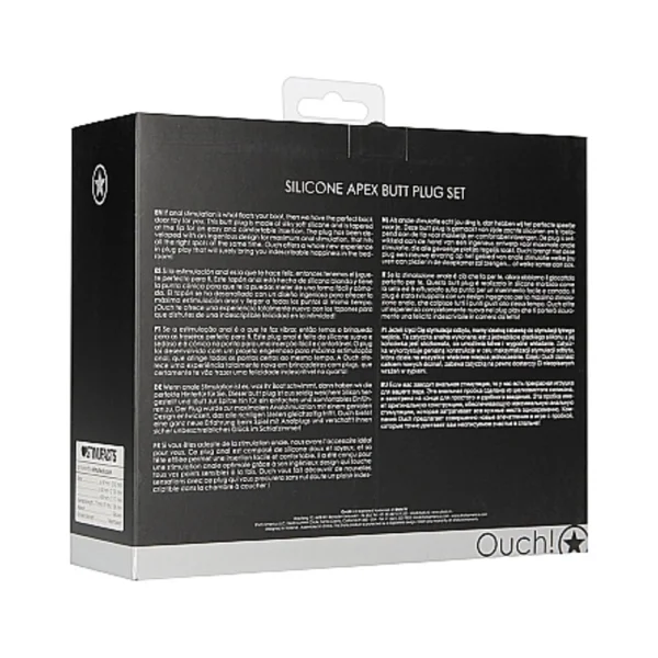Ouch Apex Butt Plug Set Black — image 9 of 17