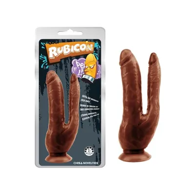 Dark Magic Dual Penis 7 6 Inch Brown 7 6 Inch