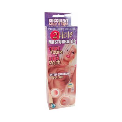 Two Hole Ridged Masturbator mouth vagina