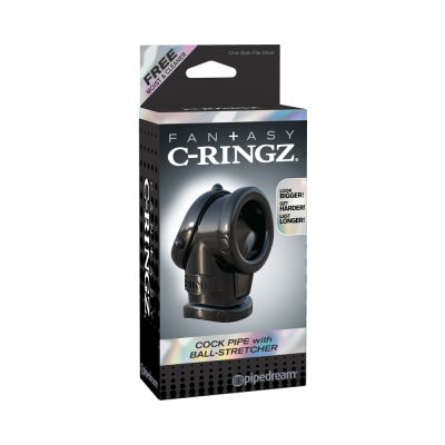 Fantasy C Ringz Cock Pipe Ball Stretcher Black