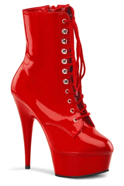 Delight 6” Heel Patent Platform Ankle Boot By Pleaser