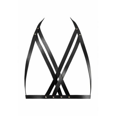 Halter Bra Harness Black Fetish Toys