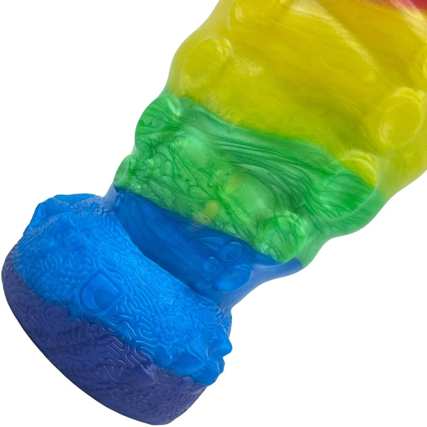 Uncover Creations The Tentacle Knot 8.5" Silicone Fantasy Dildo - Rainbow Brite