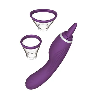 Lottie Pussy Pump And Licking Vibrator Purple