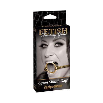 Fetish Fantasy Gold Open Mouth Gag Black O S
