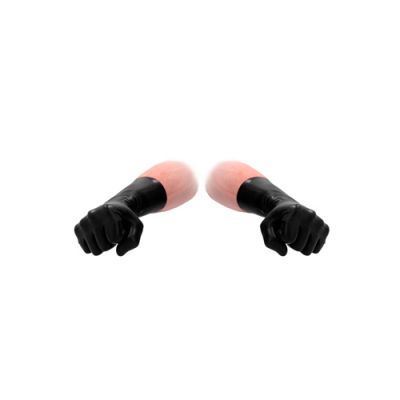 Latex Short Gloves Black