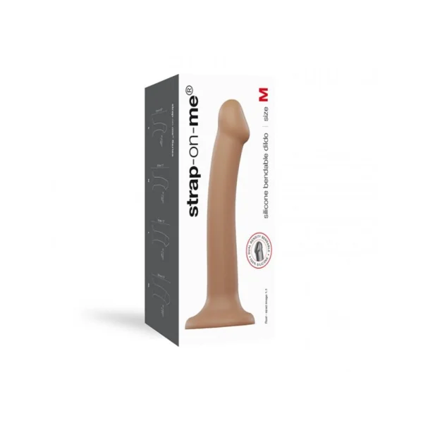 Realistic Dildos:  Strap-on-me Dual Density Bendable Dildo Medium