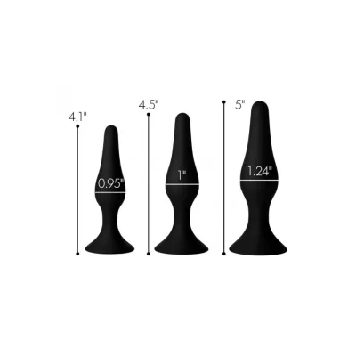 Triple Spire Tapered Silicone Anal Trainer Set
