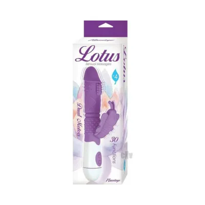 Lotus Sensual Massagers 4 Dual Stimulator Silicone Purple
