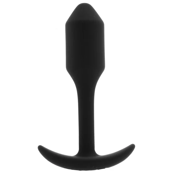 b-Vibe Snug Plug 1 Small Silicone Weighted Butt Plug - Black