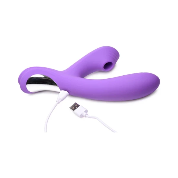 Power Bunny Shivers Suction Dual Stimulator Purple — image 6 of 7