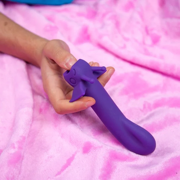 Sunshine Shimmer Silicone Rechargeable G-Spot Vibrator By Cute Little Fuckers - Moonlight Purple