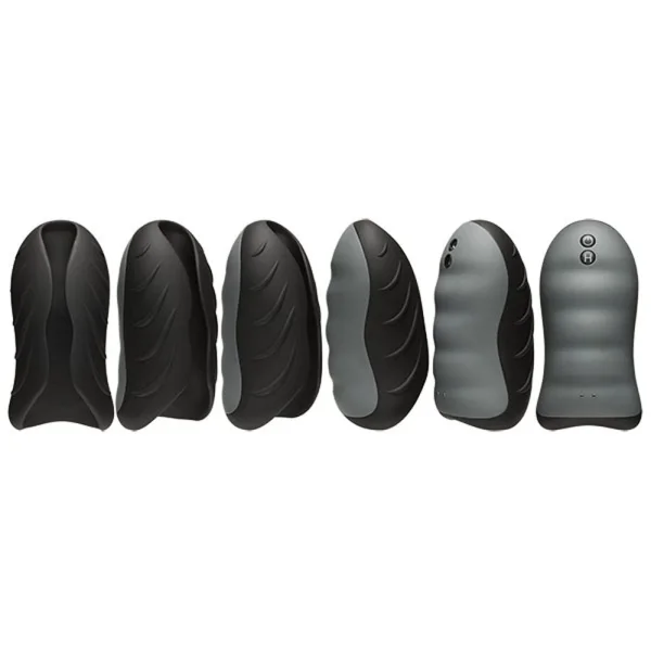 Optimale Silicone Auto-heating Stroker Rechargebale Vibrating Black/slate