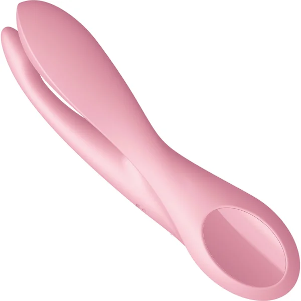 Satisfyer Threesome 1 Rechargeable Waterproof 12-Function Dual Stimulation Vibrator - Pink