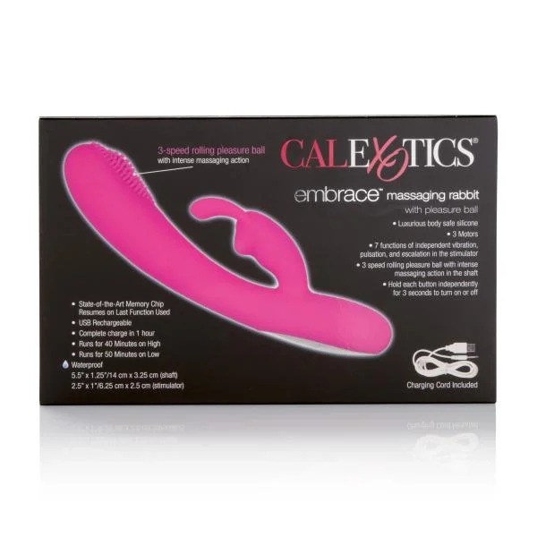 Embrace Massaging Rabbit with Pleasure Ball Pink — image 7 of 8