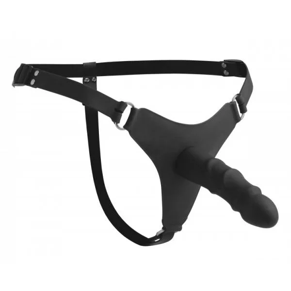 Strap U Elevate Silicone Strap On With Dildo Black