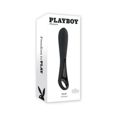 Luxury Vibrators Playboy Ollo Rechargeable Silicone Vibrator With Ring Handle 2 Am