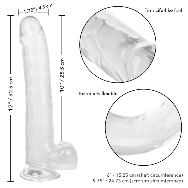 Size Queen 10 inch-25.5 Cm - Clear