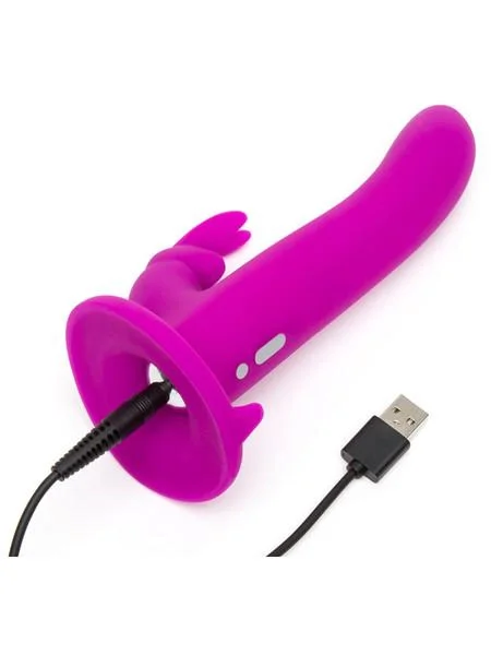 VIBRATING RABBIT STRAP ON HARNESS SET