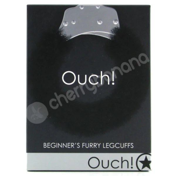 Ouch Black Beginner's Furry Legcuffs
