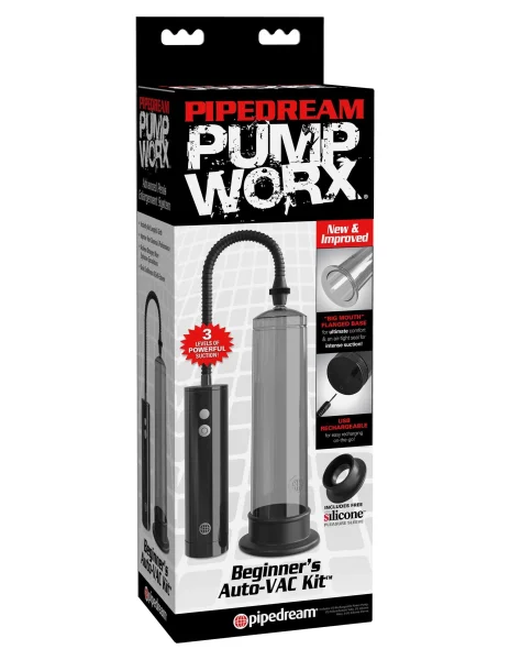 Pump Worx Beginners Rechargeable Auto Vac Kit - Smoke - Black