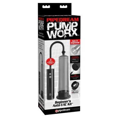 Pump Worx Beginners Rechargeable Auto Vac Kit Smoke Black