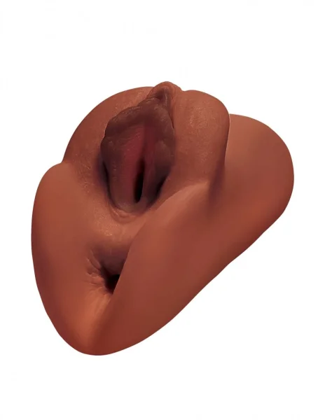 PDX Plus Perfect Pussy Double Stroker - Brown
