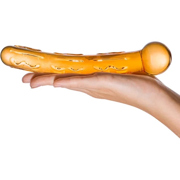 Glas Orange Tickler Glass Dildo