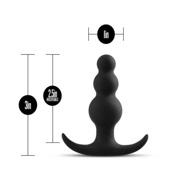 Anal Adventure Platinum Beaded Plug Black — image 12 of 14