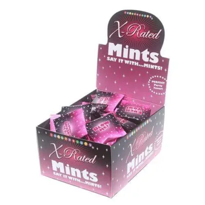 X Rated Mints 100 Piece p o p Display 3 1g Bags