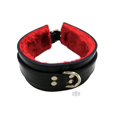 Rouge Fur Collar Black red