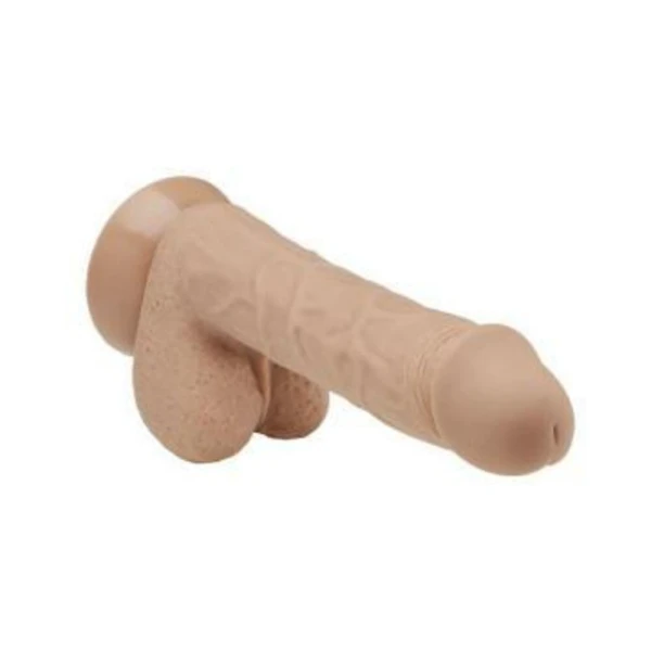Realistic Dildos: Cloud 9 Platinum Silicone 7 inches Dong Brown Bonus Rings
