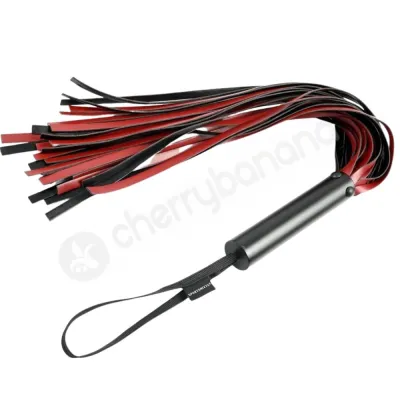 Saffron Flogger With 30 Long Vegan Leather Falls Durable Metal Handle