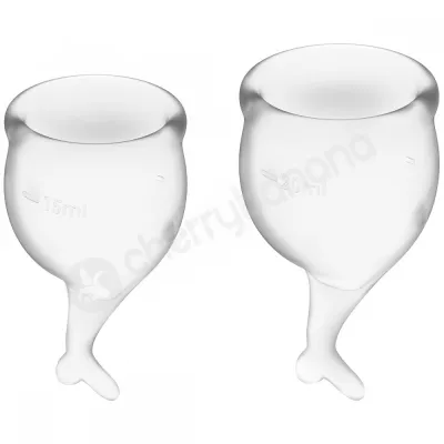 Satisfyer Feel Secure Clear Menstrual Cups 2pk