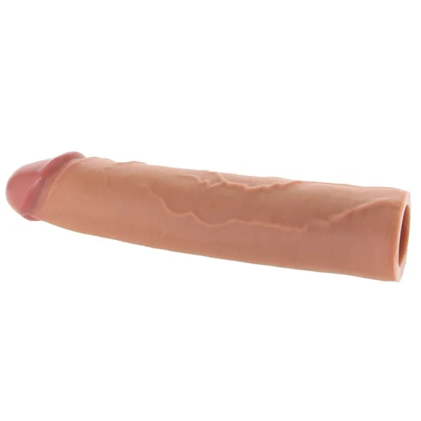 Fantasy X-tensions Elite Silicone 8" Penis Extension With 2" Removable Extender  - Caramel