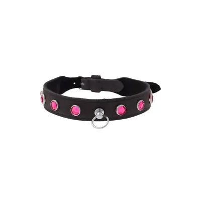 Bound X Pink Crystal Stud Collar