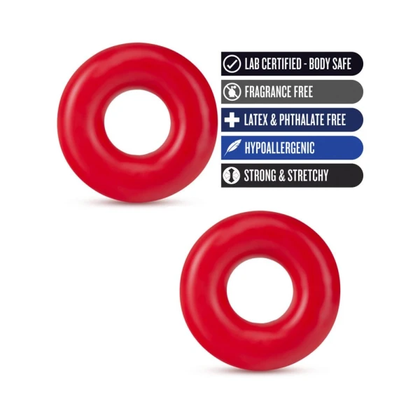 Stay Hard - Donut Rings Oversized - Red — image 15 of 16