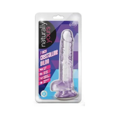 Naturally Yours Crystalline Dildo 7 In Amethyst