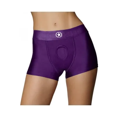 Strap on Dildos Harnesses Ouch Vibrating Strap on Boxer Purple Xs s