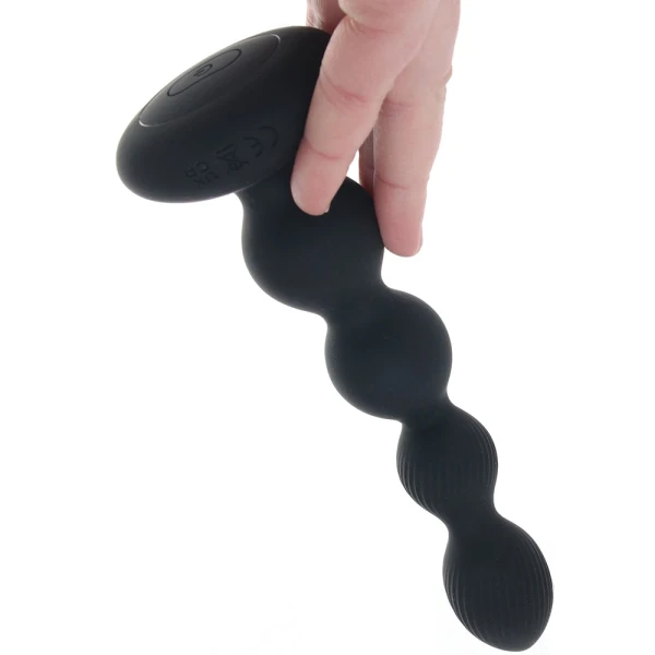Nexus Tornado Probe Rechargeable Waterproof Silicone Rotating & Vibrating Anal Beads With Remote