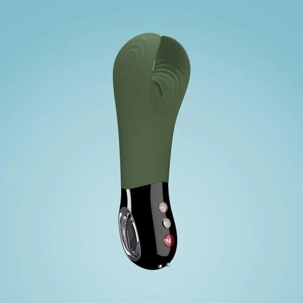 Fun Factory Manta Rechargeable Vibrating Male Stroker For Men - Moss Green