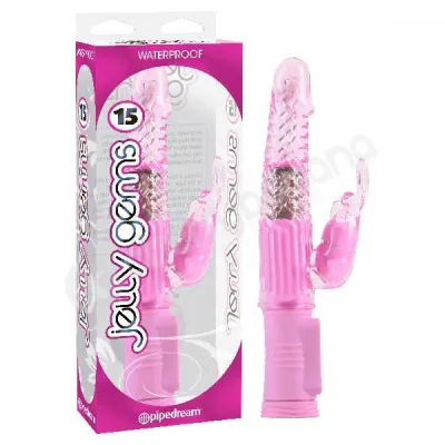 Jelly Gems No 15 Pink Rabbit Vibrator